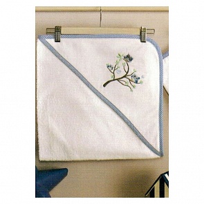 Полотенце уголок и варежка Sweet Home, 100% хлопок, размер 75 х 75 см (Kidboo, 00-0011728 blue) 